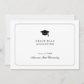 Eenvoudige Afstudeeraankondiging Kaart (Voorkant)