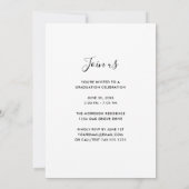 Eenvoudige afstudeerceremonie Zwart & Wit 2023 Afs Kaart (Achterkant)