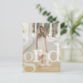 Eenvoudige AFSTUDEERDER Gold-bedekking voor elk ja Briefkaart (Staand voorkant)