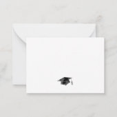 Eenvoudige Afstudeerder minimalistische graduatiem Notitiekaartje (Achterkant)