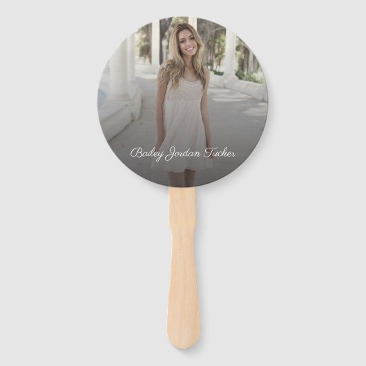 Eenvoudige AFSTUDEERDER Overlay Ombre ELK jaar Afs Handwaaier (Achterkant)