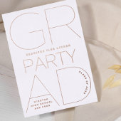 EENVOUDIGE AFSTUDEERDER PARTIJEN Klasse van 2023 R Folie Uitnodiging