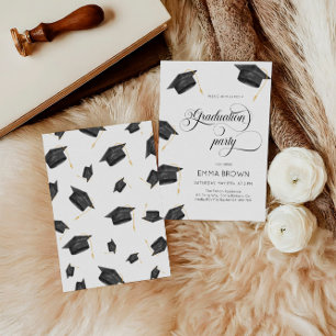 Eenvoudige Afstudeerder Party Invitation, Afstuder Kaart
