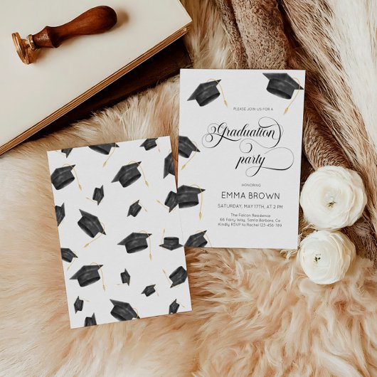 Eenvoudige Afstudeerder Party Invitation, Afstuder Kaart
