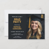 Eenvoudige afstudeerfeest foto afstuderen kaart (Voorkant)