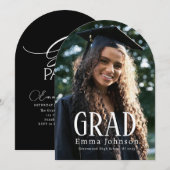 Eenvoudige Afstudeerfeest Uitnodiging | 2025 Feest (Voorkant / Achterkant)