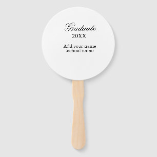 Eenvoudige afstudeerfelicitatie minimaal toevoegen handwaaier
