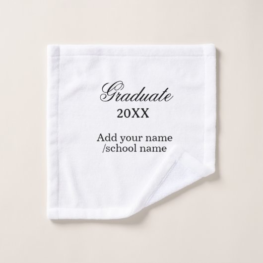 Eenvoudige afstudeerfelicitaties minimaal toevoege washandje (Wasdoekje)