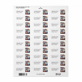 Eenvoudige afstudeerfoto man etiket (Full Sheet)