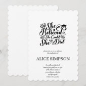 Eenvoudige afstudeeruitnodiging kaart (Voorkant / Achterkant)