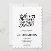 Eenvoudige afstudeeruitnodiging kaart (Voorkant)