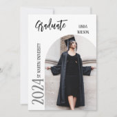 Eenvoudige Afstuderen aankondiging foto uitnodigen (Voorkant)