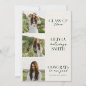 Eenvoudige Afstuderen aankondiging met foto's (Voorkant)
