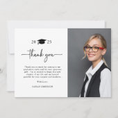 Eenvoudige Afstuderen bedankpas Bedankkaart (Voorkant)