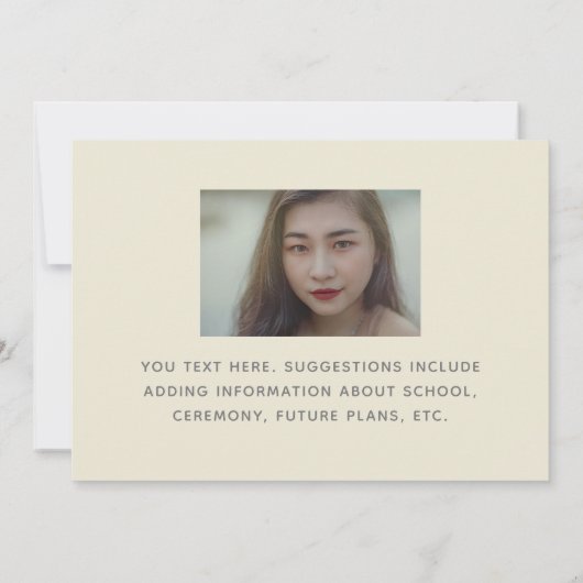 Eenvoudige Afstuderen bedekking 2 Aangepast Afstud Aankondiging (Achterkant)