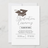 Eenvoudige Afstuderen ceremonie aankondiging (Voorkant)