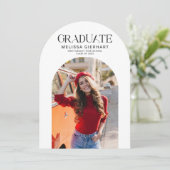 Eenvoudige Afstuderen foto 2025 Afstudeerfeest Kaart (Staand voorkant)