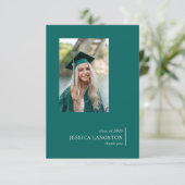 Eenvoudige Afstuderen foto Groen dank je creditcar Bedankkaart (Staand voorkant)