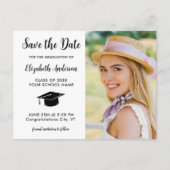 Eenvoudige Afstuderen Foto slaat het Afstuderen Da Uitnodiging Briefkaart (Voorkant)