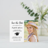 Eenvoudige Afstuderen Foto slaat het Afstuderen Da Uitnodiging Briefkaart (Staand voorkant)