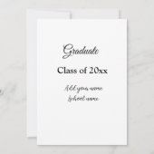 Eenvoudige afstuderen gefeliciteerd minimaal toevo kaart (Achterkant)