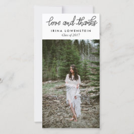 Eenvoudige Afstuderen liefde en Bedankt Typografie