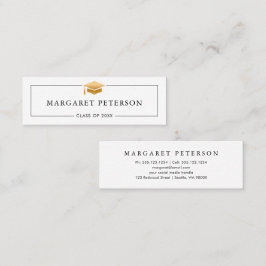 Eenvoudige Afstuderen naam Kaart Modern Minimal In Contactkaartje