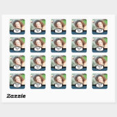 Eenvoudige Afstuderen Stickers, blauw Vierkante Sticker (Vel)