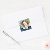 Eenvoudige Afstuderen Stickers, blauw Vierkante Sticker (Envelop)