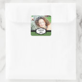 Eenvoudige Afstuderen Stickers, groen Vierkante Sticker (Tas)