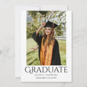 Eenvoudige Afstuderen Stijlvolle foto van moderne  Kaart (Voorkant)