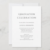 Eenvoudige Afstuderen Stijlvolle foto van moderne  Kaart (Achterkant)