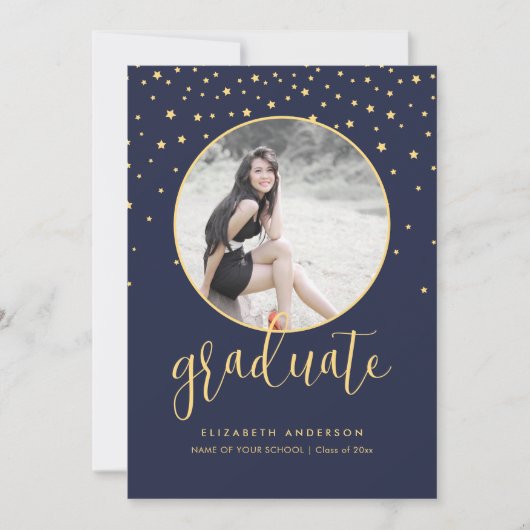 Eenvoudige Afstuderen voor modern script Aankondiging (Voorkant)