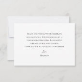 Eenvoudige Afstuderen voor modern script Bedankkaart (Achterkant)