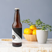 Eenvoudige afstuderen zwart en wit bier etiket