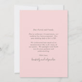 Eenvoudige agenda roze harthuwelijk Verander de da Aankondiging (Achterkant)