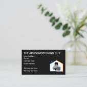 Eenvoudige airconditioning service visitekaartjes (Staand voorkant)