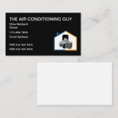 Eenvoudige airconditioning service visitekaartjes (Voorkant / Achterkant)