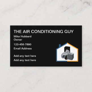 Eenvoudige airconditioning service visitekaartjes