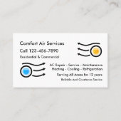Eenvoudige airconditioning Visitekaartjes (Voorkant)