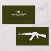 eenvoudige ak47 visitekaartje (Voorkant / Achterkant)