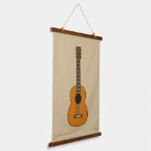 Eenvoudige akoestische gitaarCartoon Hangend Wandkleed (Gebogen)