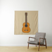 Eenvoudige akoestische gitaarCartoon Wandkleed (In situ)