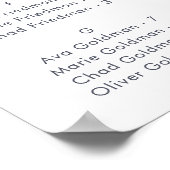 Eenvoudige alfabetische montagekaart poster (Hoek)