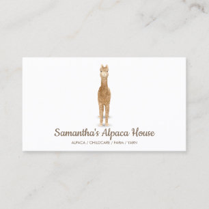Eenvoudige Alpaca Ranch Visitekaartje