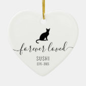 Eenvoudige, altijd geliefde kat keramisch ornament (Voorkant)