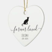 Eenvoudige, altijd geliefde kat keramisch ornament (Links)