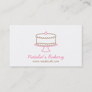 Eenvoudige Ambachtelijke Cake Doodle Bakkerij Visi Visitekaartje