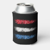 *~* Eenvoudige Amerikaanse vlag Abstracte penseels Blikjeskoeler (Blikje Achterkant)