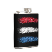 *~* Eenvoudige Amerikaanse vlag Abstracte penseels Heupfles (Rechts)